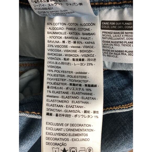 Levi's Skinny Jeans Women's Size 24W 711 Medium Wash NEW - Picture 6 of 8